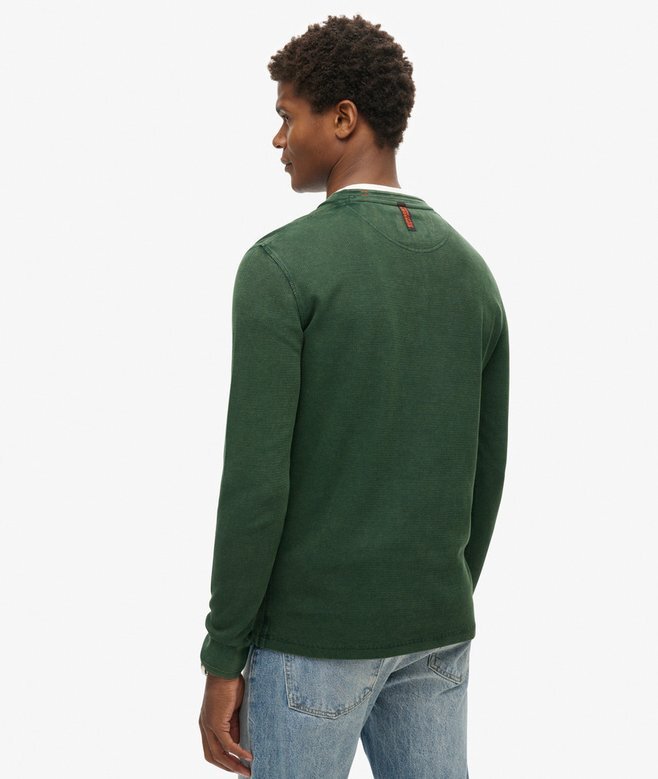 Henley-Oberteil mit Vintage-Struktur Henley-Oberteil mit Vintage-Struktur