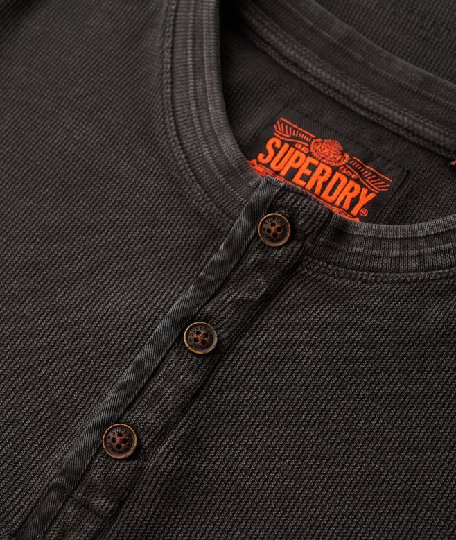 Henley-Oberteil mit Vintage-Struktur Henley-Oberteil mit Vintage-Struktur