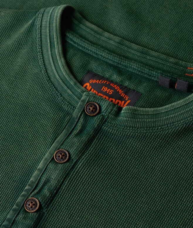 Henley-Oberteil mit Vintage-Struktur Henley-Oberteil mit Vintage-Struktur