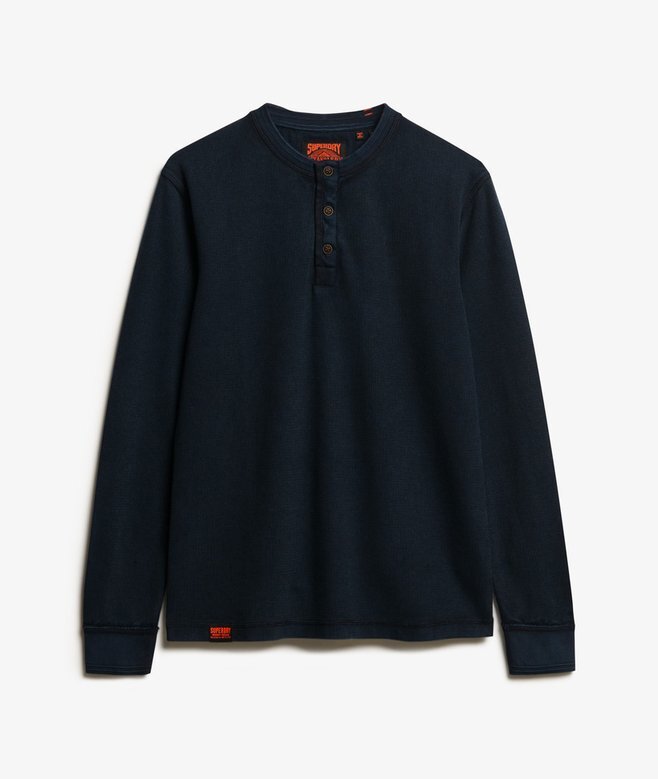 Henley-Oberteil mit Vintage-Struktur Henley-Oberteil mit Vintage-Struktur