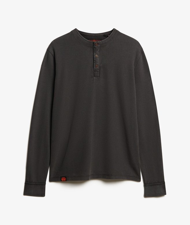 Henley-Oberteil mit Vintage-Struktur Henley-Oberteil mit Vintage-Struktur