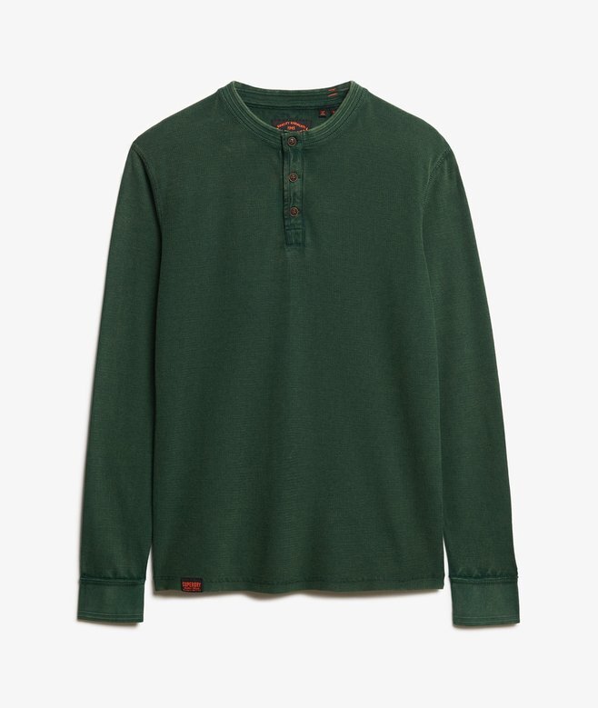 Henley-Oberteil mit Vintage-Struktur Henley-Oberteil mit Vintage-Struktur