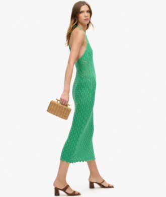 Häkel-Maxikleid mit Neckholder