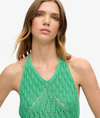 Häkel-Maxikleid mit Neckholder