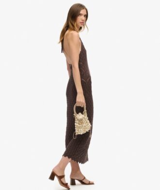 Häkel-Maxikleid mit Neckholder