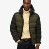 Hood Colour Block Sport Puffer