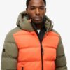 Hood Colour Block Sport Puffer