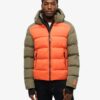 Hood Colour Block Sport Puffer