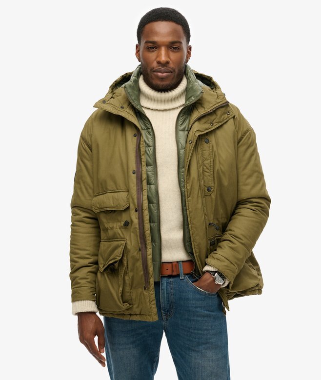 Hooded Cotton Lined Deck Jacket Hooded Cotton Lined Deck Jacket