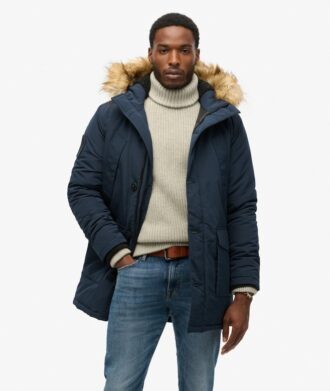 Hooded Everest-Parka mit Kapuze aus Kunstfell