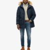 Hooded Everest-Parka mit Kapuze aus Kunstfell
