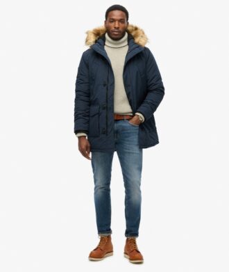 Hooded Everest-Parka mit Kapuze aus Kunstfell