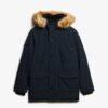 Hooded Everest-Parka mit Kapuze aus Kunstfell
