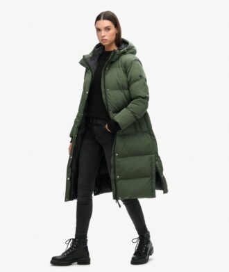 Hooded Longline Puffer Mantel