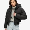 Hooded Sportliche Puffer-Bomberjacke