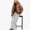 Hooded Sportliche Puffer-Bomberjacke