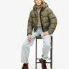 Hooded Sportliche Puffer-Bomberjacke Hooded Sportliche Puffer-Bomberjacke