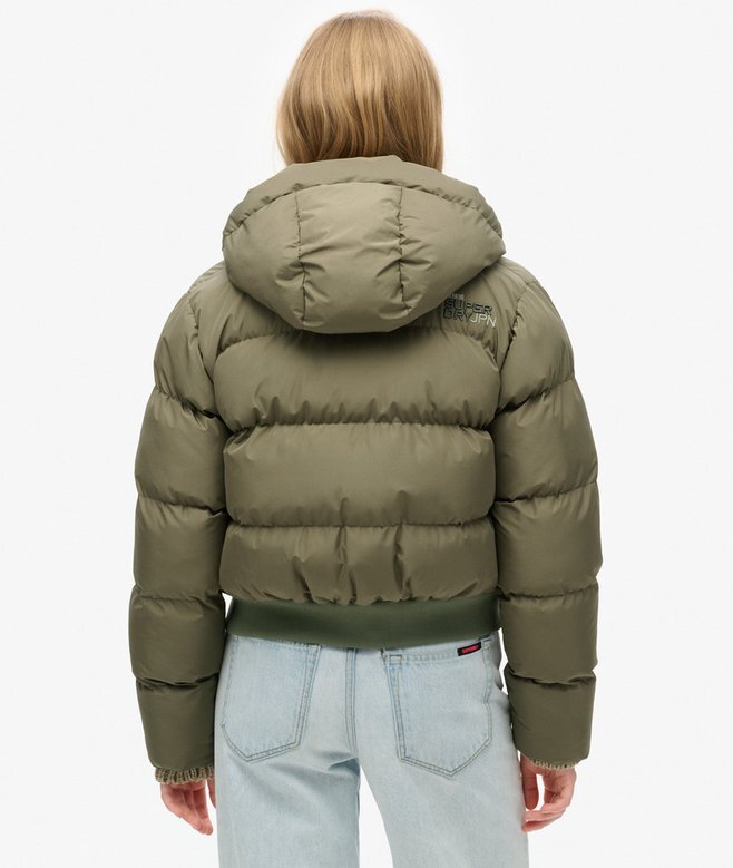 Hooded Sportliche Puffer-Bomberjacke Hooded Sportliche Puffer-Bomberjacke