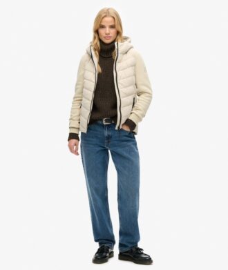 Hooded Storm Hybrid-Steppjacke mit Kapuze