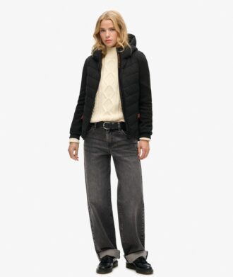 Hooded Storm Hybrid-Steppjacke mit Kapuze