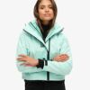 Hooded Windbreaker-Jacke mit Stickerei