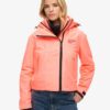 Hooded Windbreaker-Jacke mit Stickerei