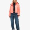 Hooded Windbreaker-Jacke mit Stickerei