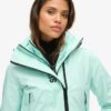 Hooded Windbreaker-Jacke mit Stickerei