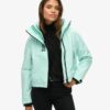 Hooded Windbreaker-Jacke mit Stickerei