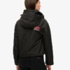 Hooded Windbreaker-Jacke mit Stickerei