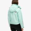 Hooded Windbreaker-Jacke mit Stickerei