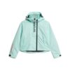 Hooded Windbreaker-Jacke mit Stickerei