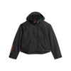 Hooded Windbreaker-Jacke mit Stickerei