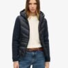 Hybrid-Jacke mit Kapuze aus Storm-Strick