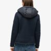 Hybrid-Jacke mit Kapuze aus Storm-Strick