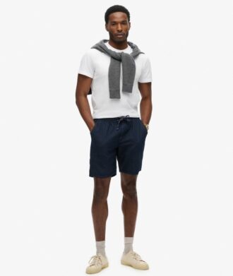 Indigo Bermuda-Shorts mit Punktmuster