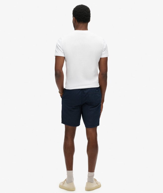 Indigo Bermuda-Shorts mit Punktmuster Indigo Bermuda-Shorts mit Punktmuster