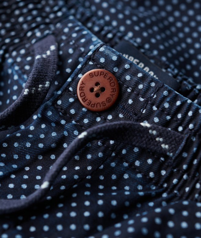 Indigo Bermuda-Shorts mit Punktmuster Indigo Bermuda-Shorts mit Punktmuster