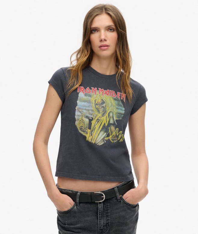 Iron Maiden X Superdry T-Shirt mit Flügelärmeln Iron Maiden X Superdry T-Shirt mit Flügelärmeln