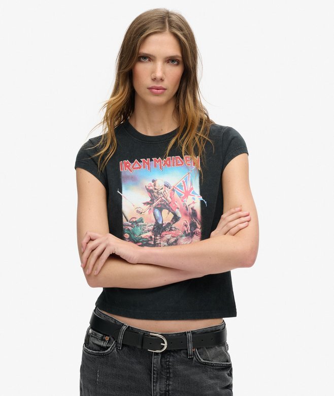 Iron Maiden X Superdry T-Shirt mit Flügelärmeln Iron Maiden X Superdry T-Shirt mit Flügelärmeln