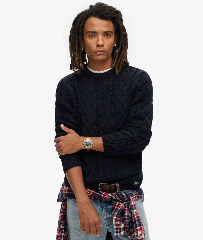 Jacob-Pullover mit Zopfmuster Jacob-Pullover mit Zopfmuster