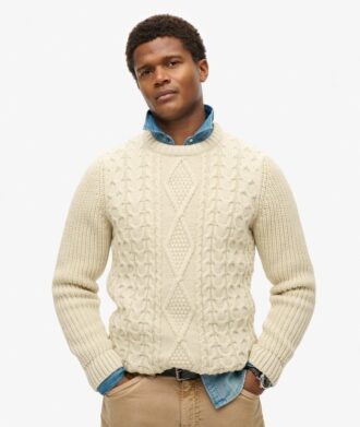 Jacob-Pullover mit Zopfmuster