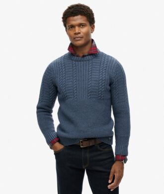 Jacob-Pullover mit Zopfmuster Jacob-Pullover mit Zopfmuster
