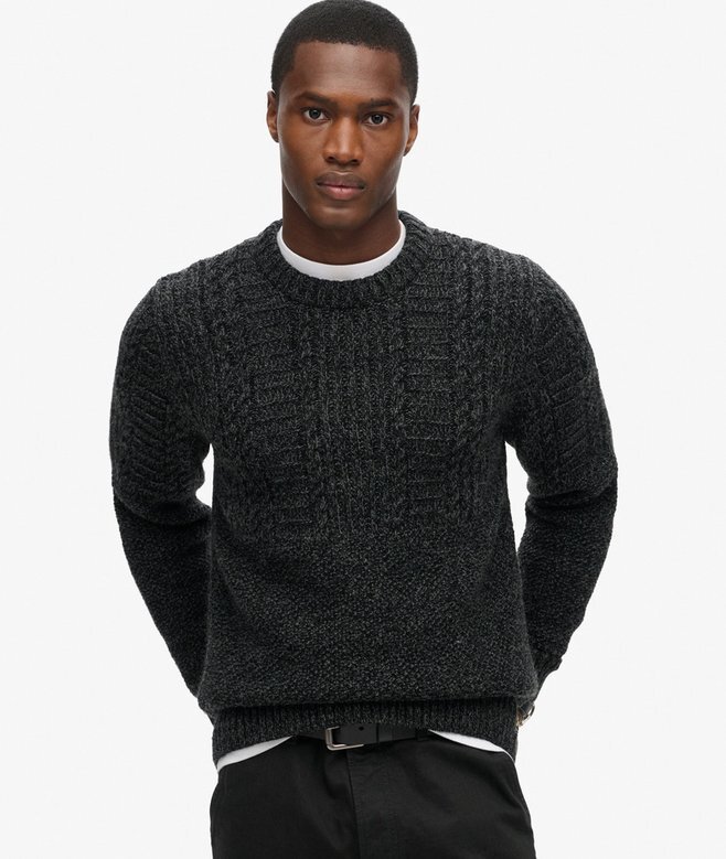 Jacob-Pullover mit Zopfmuster Jacob-Pullover mit Zopfmuster