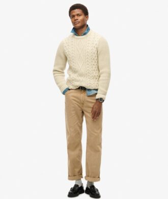 Jacob-Pullover mit Zopfmuster