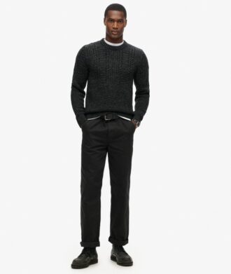 Jacob-Pullover mit Zopfmuster