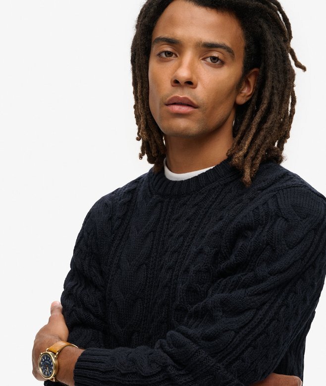 Jacob-Pullover mit Zopfmuster Jacob-Pullover mit Zopfmuster