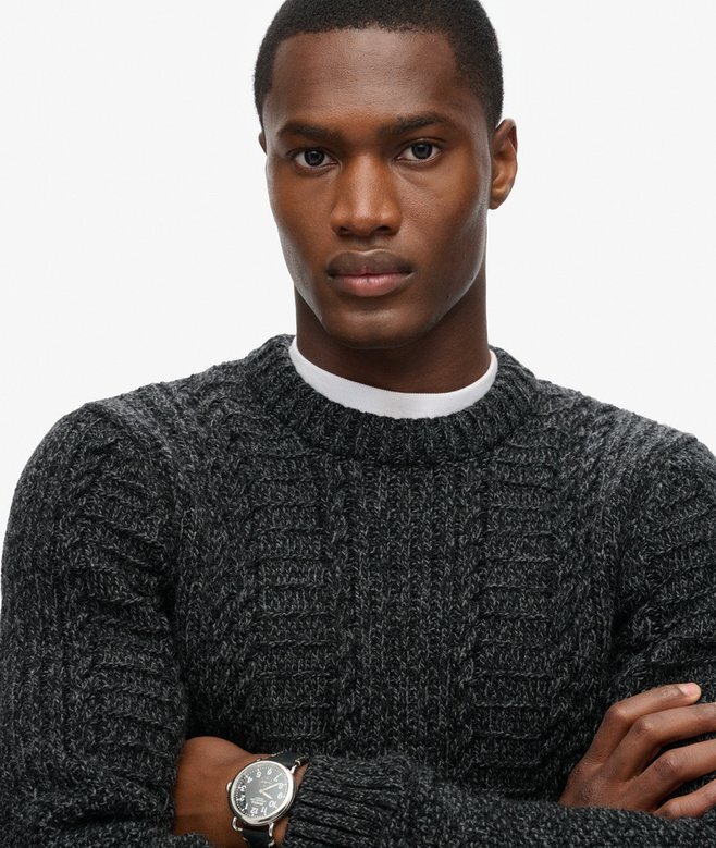 Jacob-Pullover mit Zopfmuster Jacob-Pullover mit Zopfmuster