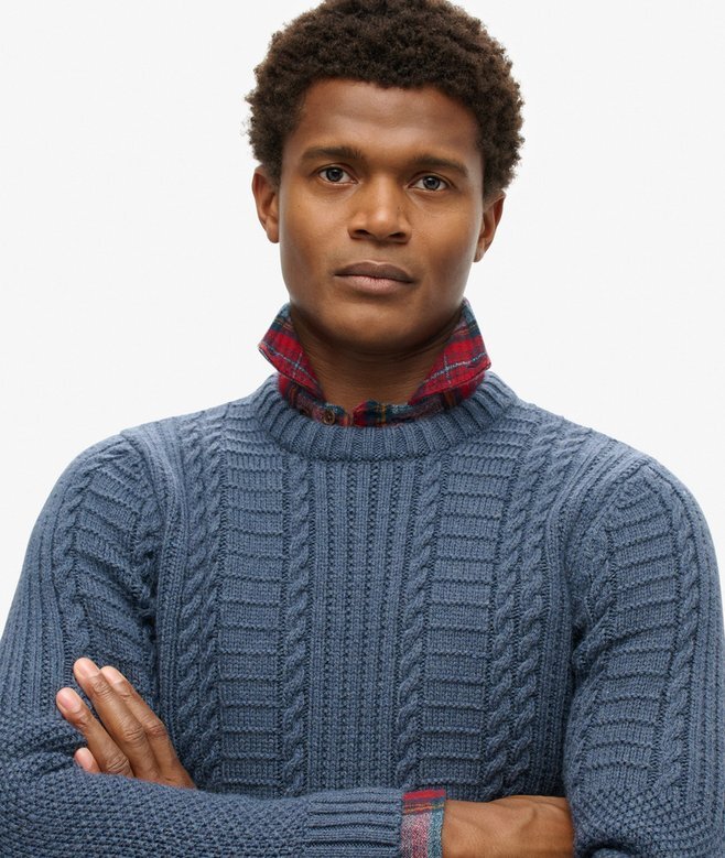 Jacob-Pullover mit Zopfmuster Jacob-Pullover mit Zopfmuster