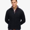 Jacob Pullover mit Zopfmuster und halbem Reißverschluss Jacob Pullover mit Zopfmuster und halbem Reißverschluss